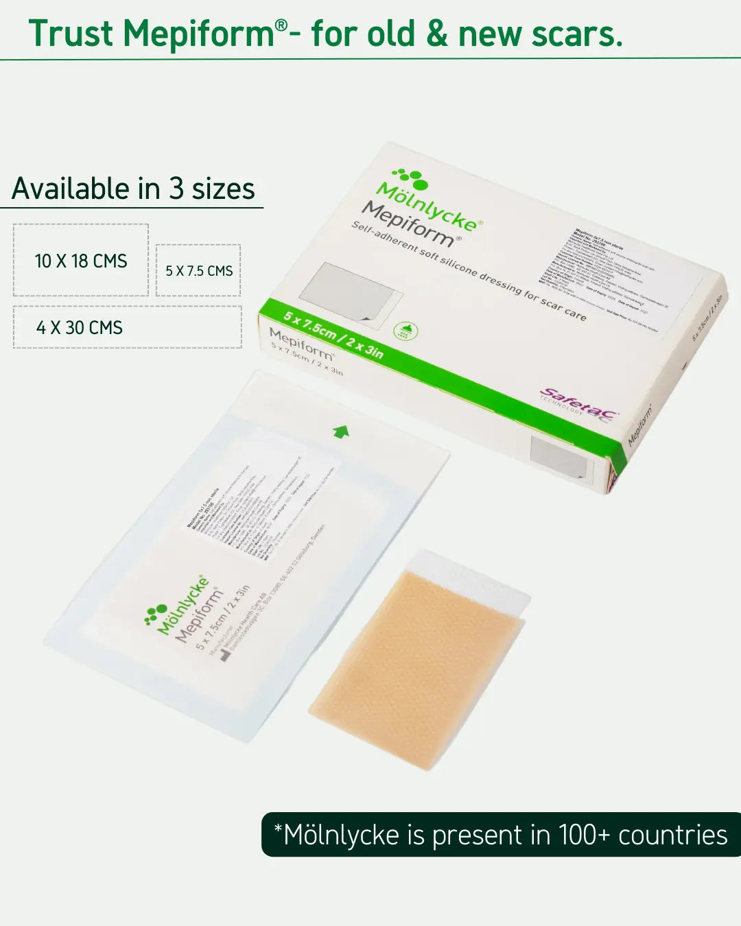 Mepiform® Scar Management Soft Silicone Gel Sheet